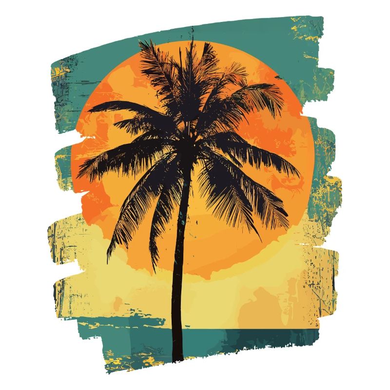 Palm Tree Sunset Summer Sun