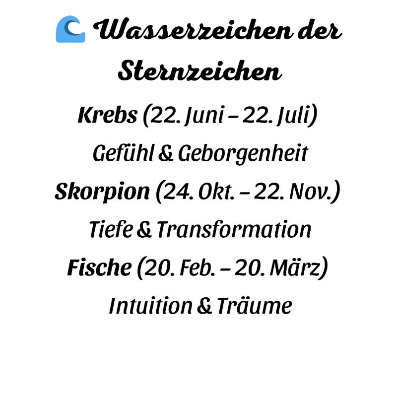 Wasserzeichen der Sternzeichen