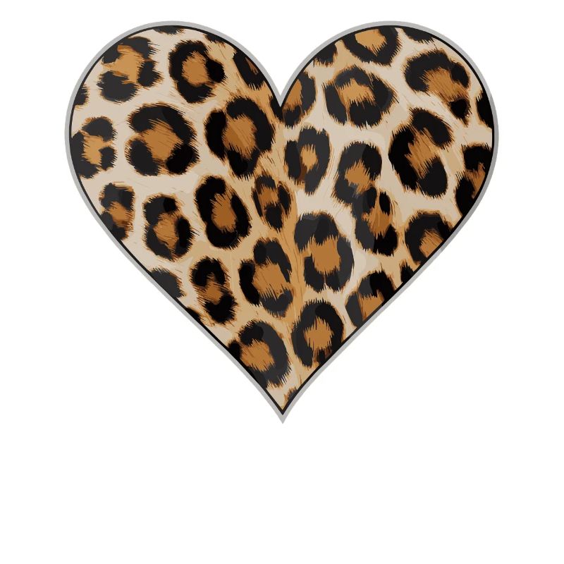 Leopard print heart pattern