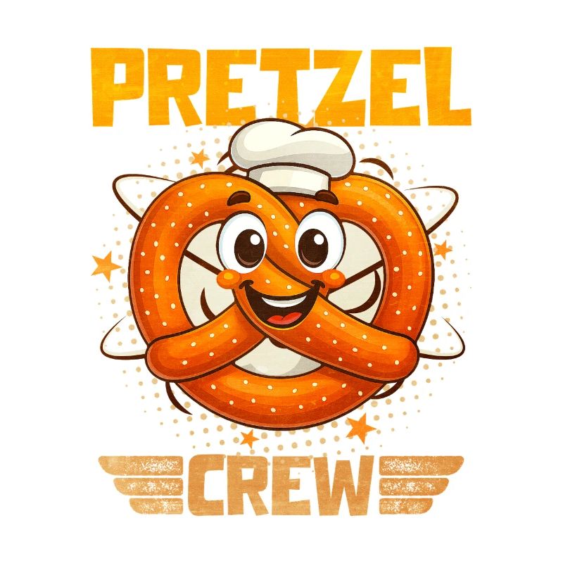 Bretzel Pretzel Bäcker mit Lächeln