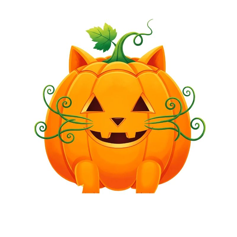 Cat Pumpkin Halloween Design