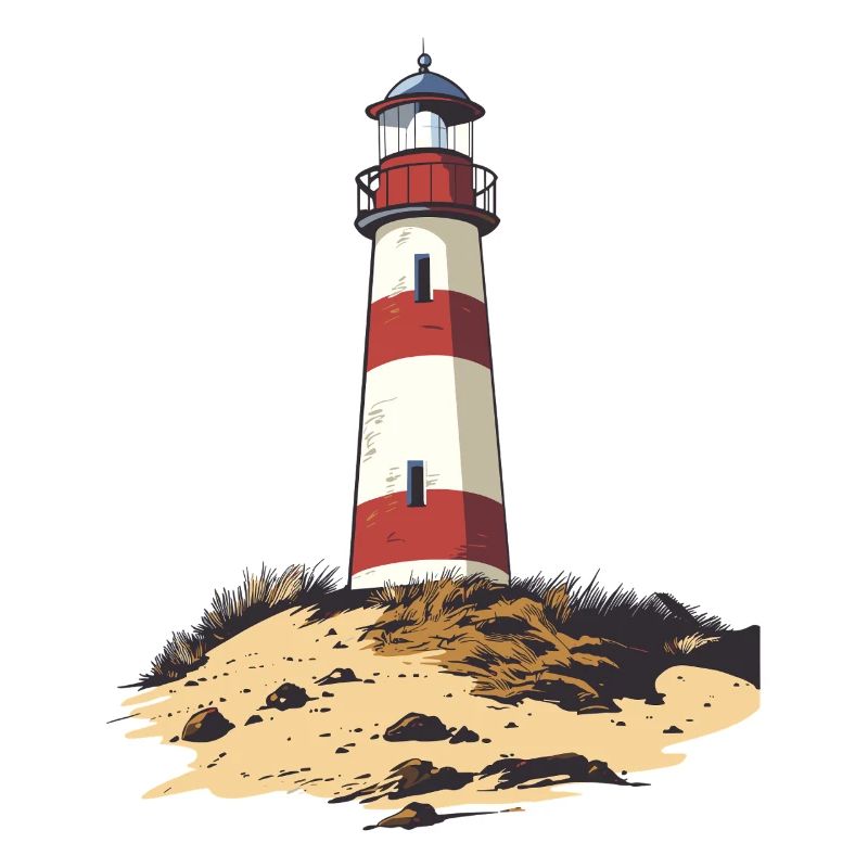 Lighthouse on a rugged coast