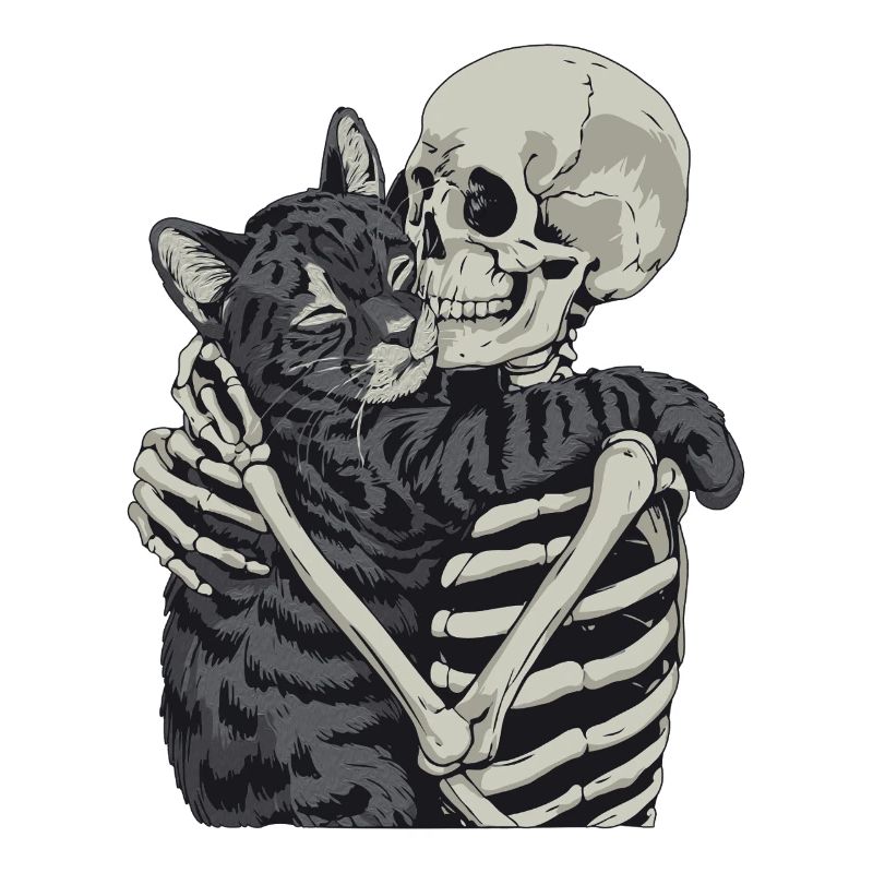 Squelette de chat Halloween Tomcat