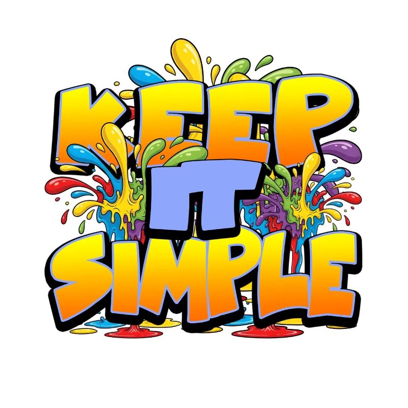 Colorful slogan Keep it Simple