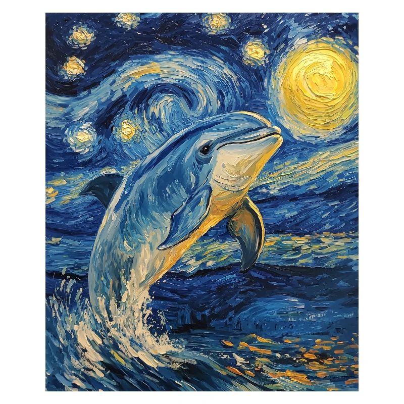 Delfin Van Gogh Style Starry 