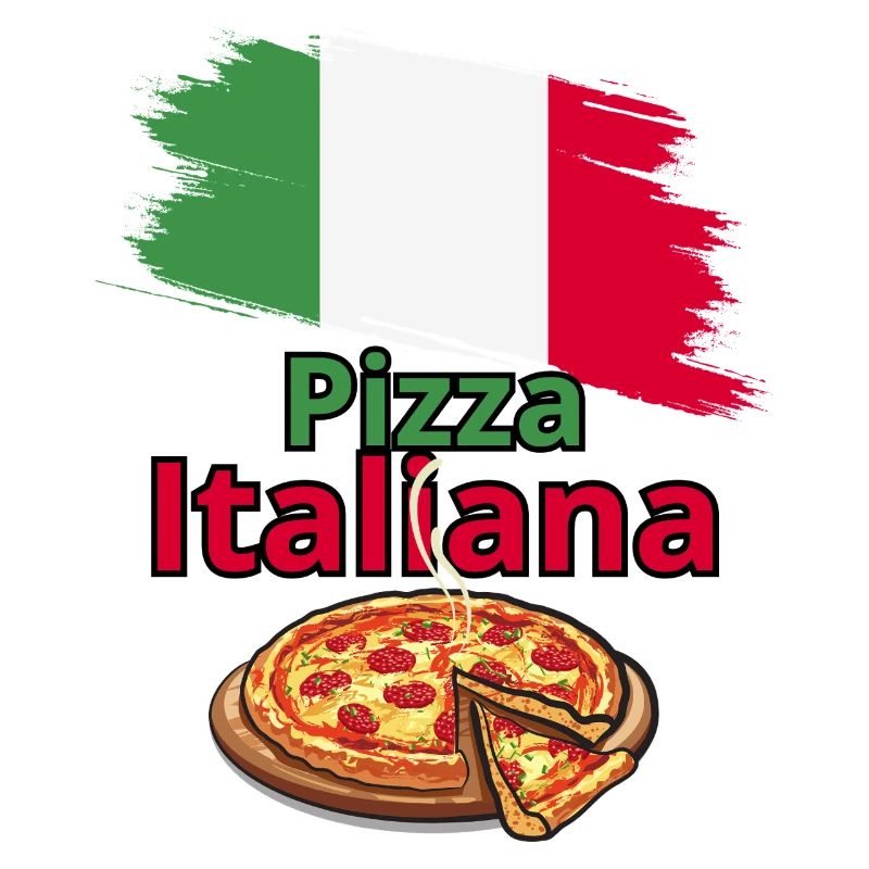 Design de pizza italienne avec drapeau