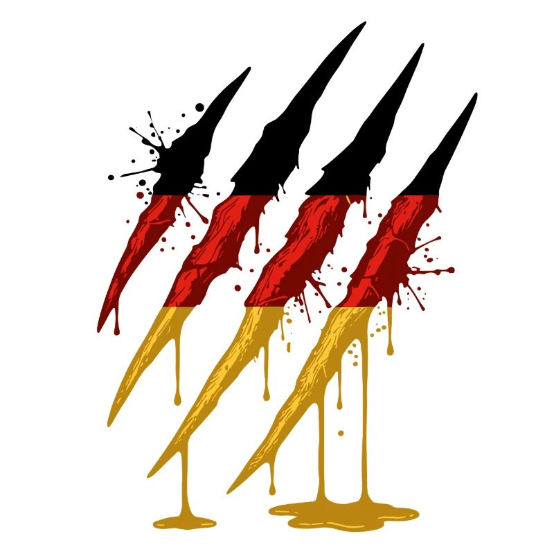 Griffe Allemagne Drapeau Scratch Trace