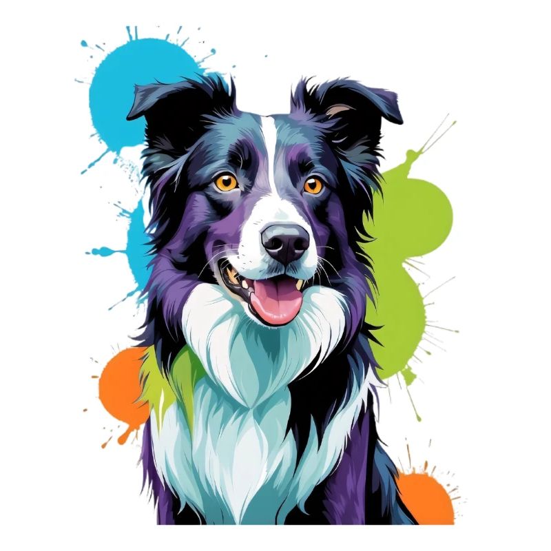 Buntgespritzter Border Collie