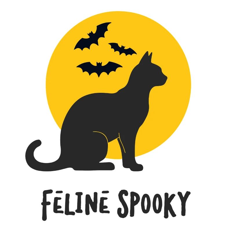 Feline Spooky Cat at Full Moon