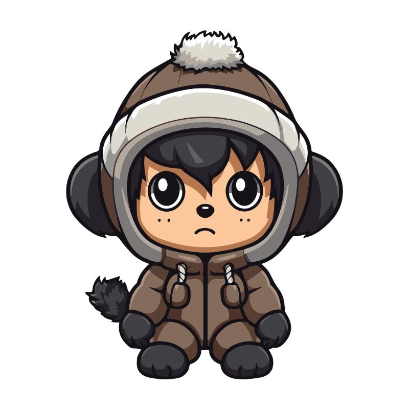 Monkey Winter Animal Baby Comic