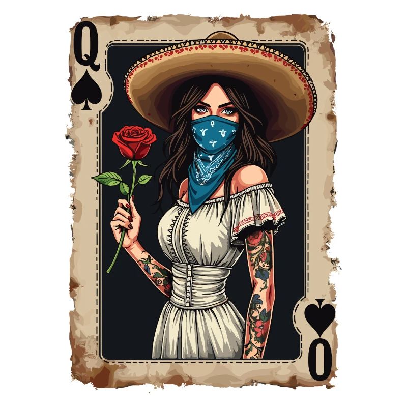 Mariachi Queen mit Rose