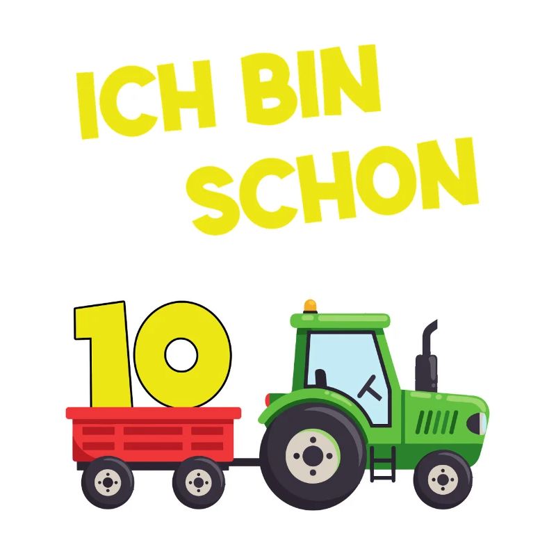 Ich Bin Schon 10 Traktor 1O Jahre Alt Geburtstag 