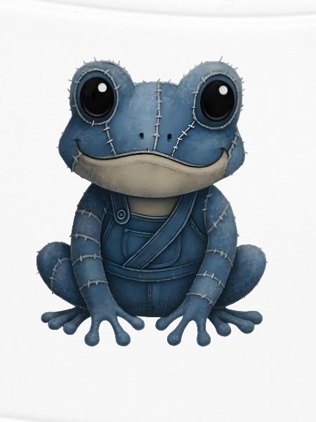 Denim Patchwork Frosch