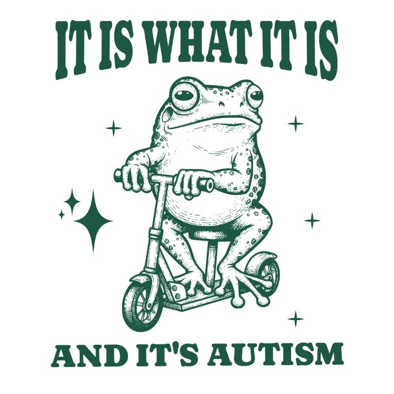 C’est ce que c’est et c’est l’autisme drôle animal grenouille