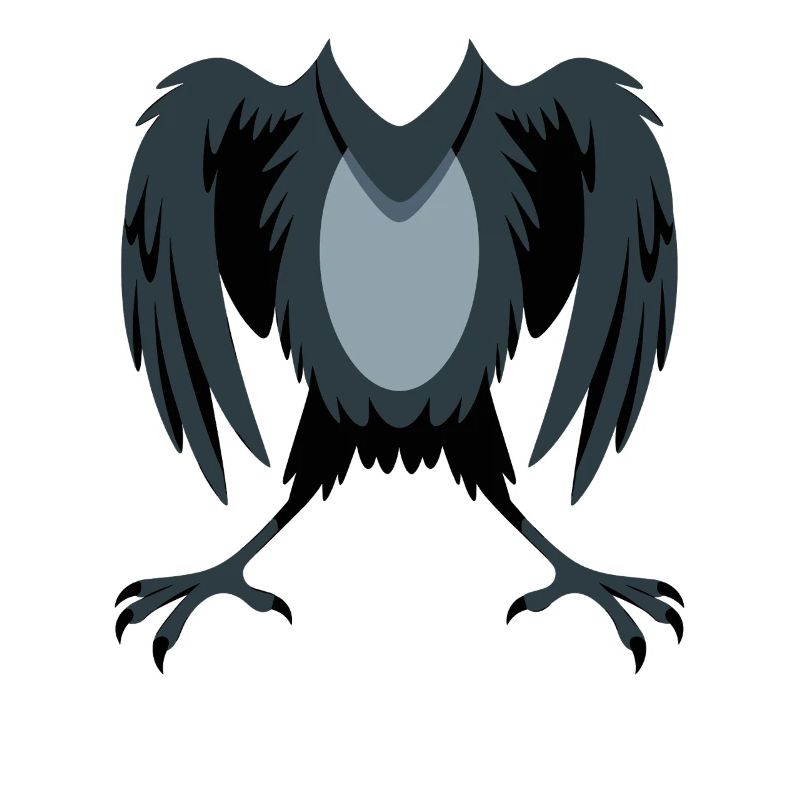 Silhouette d’ailes de corbeau
