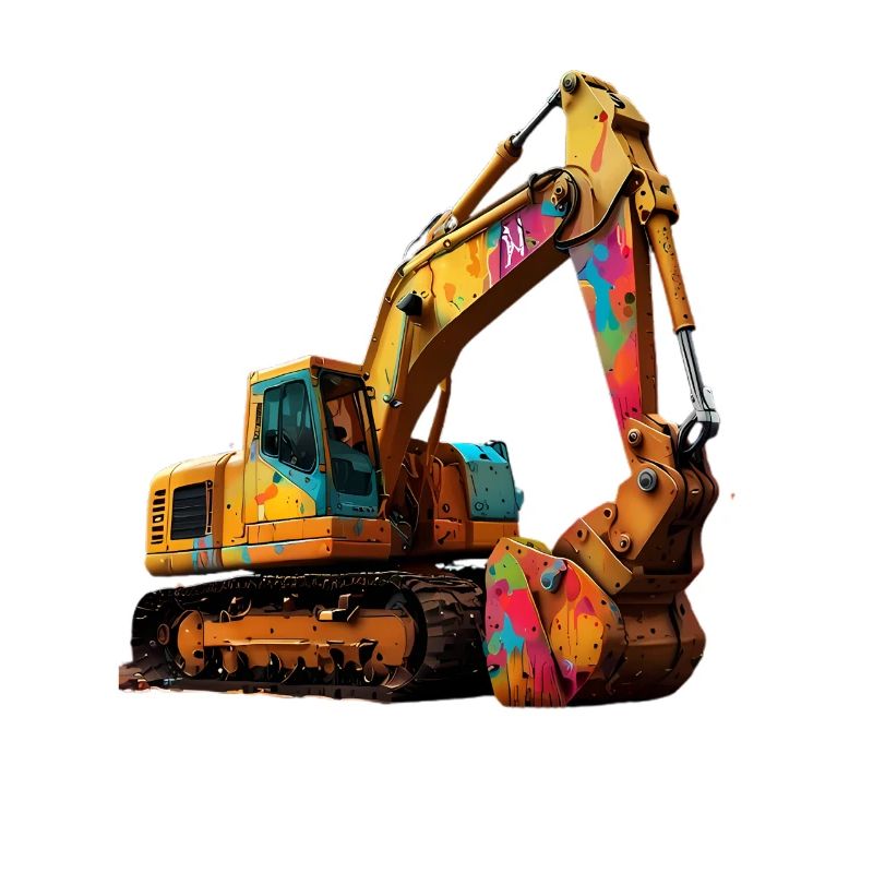 Excavatrice explosive couleur