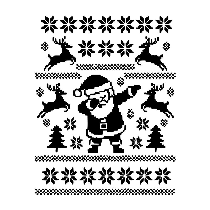 Dabbing Christmas Man Art
