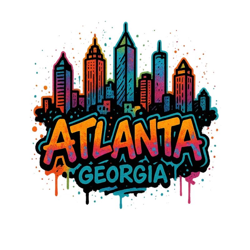 Atlanta Skyline Graffiti