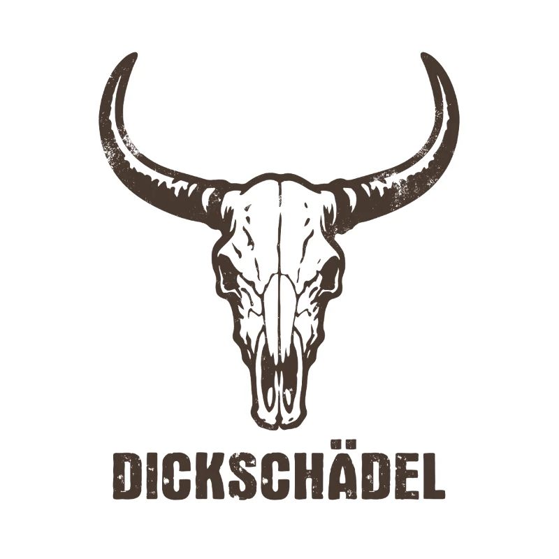 Stierkopf Schädel mit Hörnern - Dickschädel