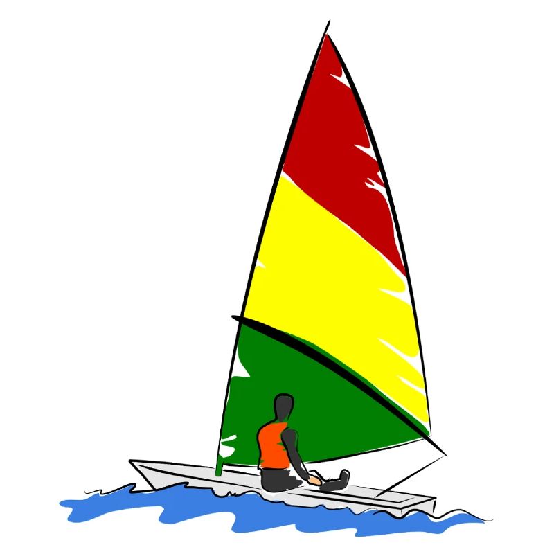 Segelboot mit Segler