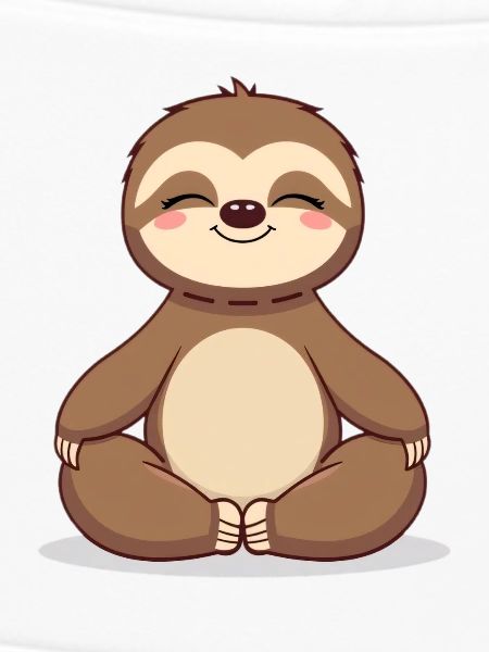 Meditating Sloth Zen Style