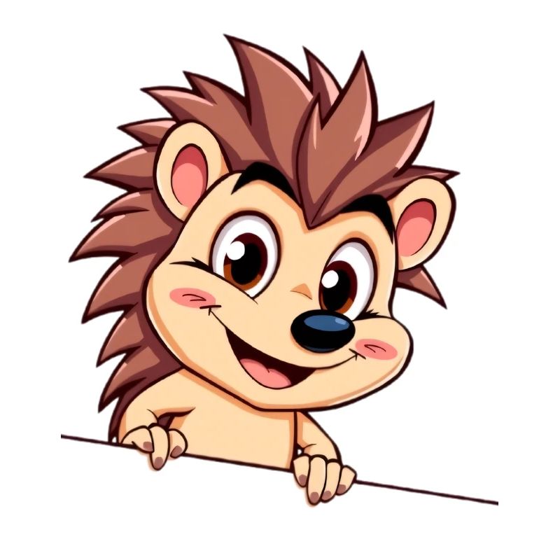 Nimble hedgehog on a wire