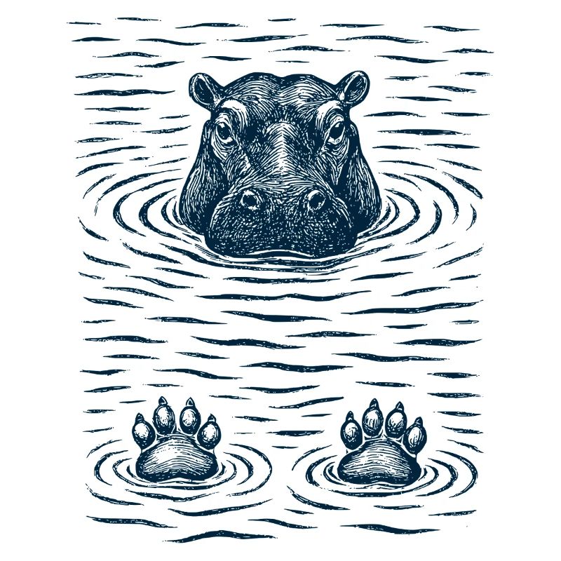 Hippopotame réfrigéré dans l’eau