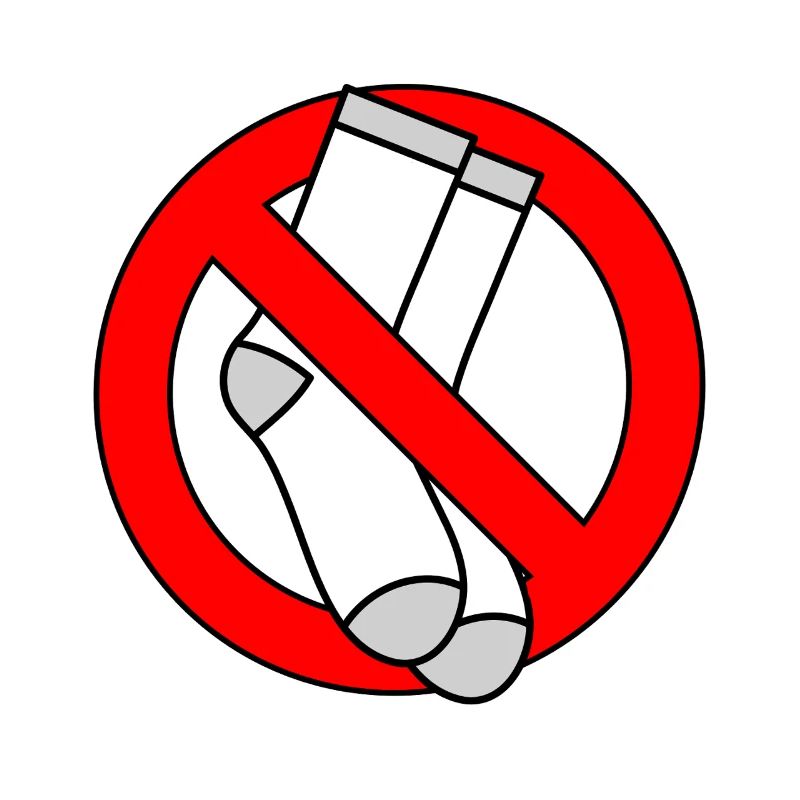 No socks allowed shield feet