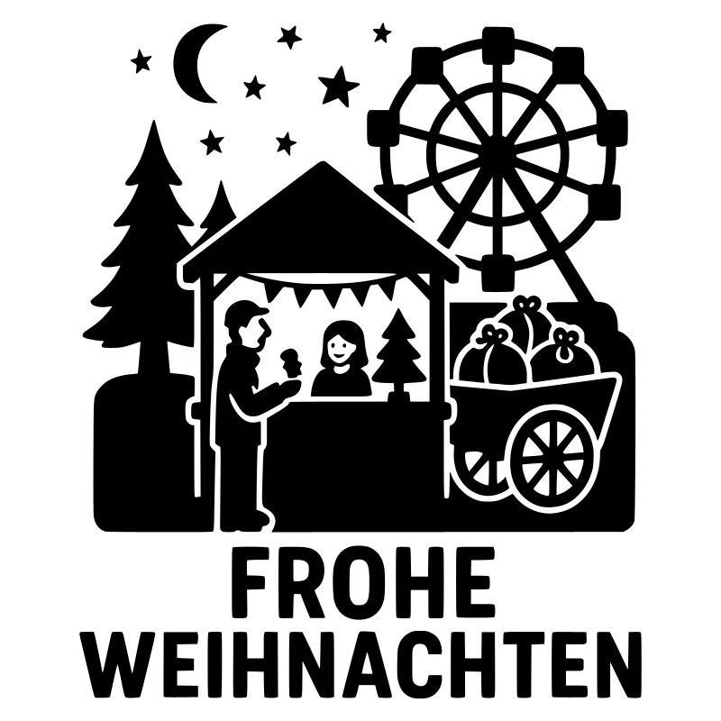 Silhouette de joyeux Noël