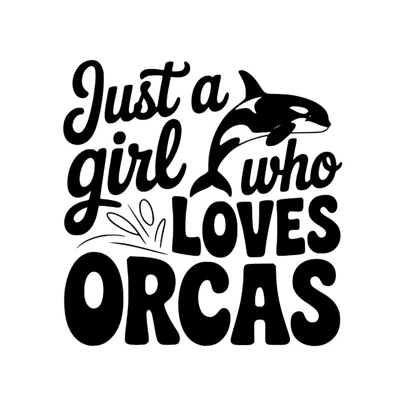 Nur ein Mädchen, das Orcas liebt