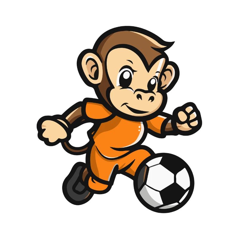 Affe Comic Fußball