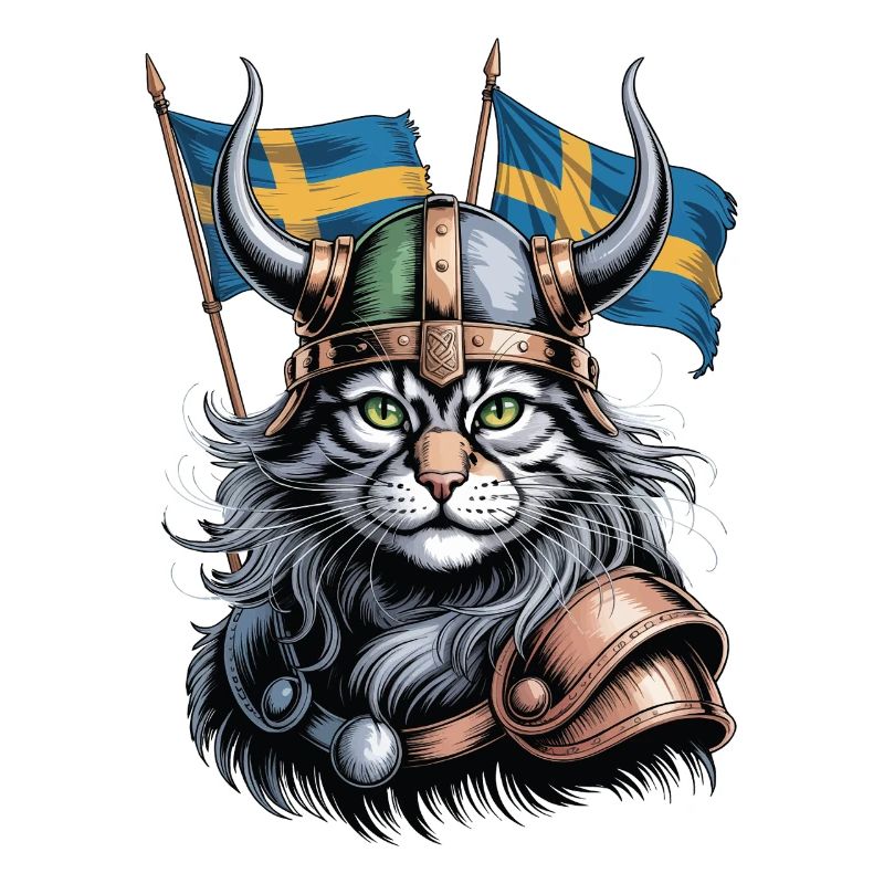 Schweden Katze Wikinger