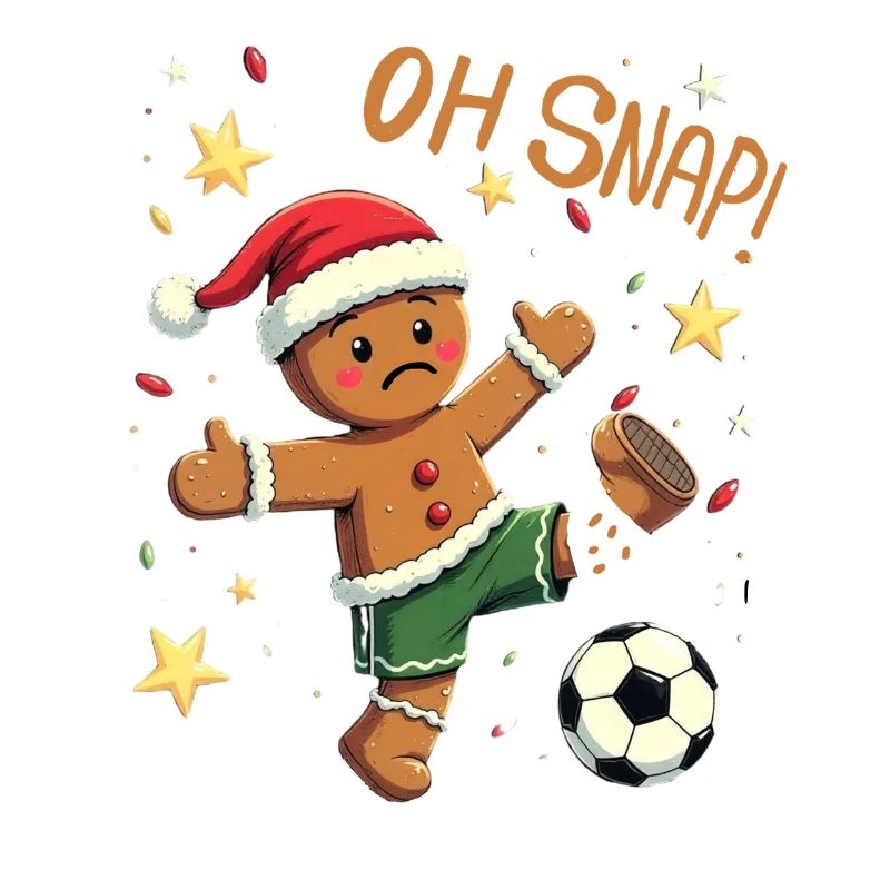 Gingerbread Man Goal Celebration Santa oh snap