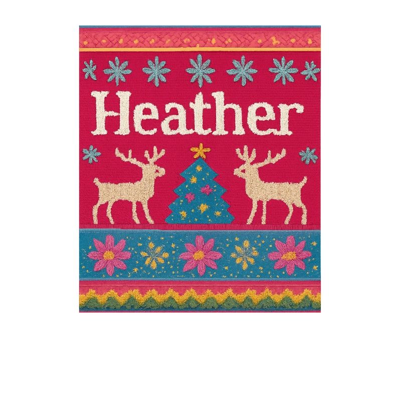 Festive Name Heather Ugly Chrismas Style, Xmas 