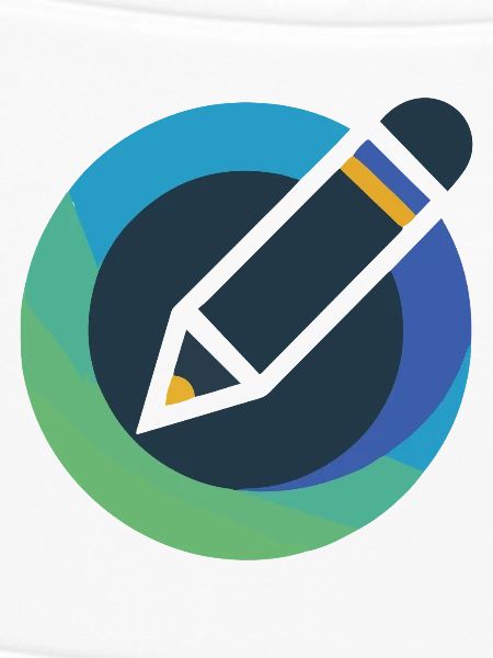 Abstract Circle Pencil Emblem