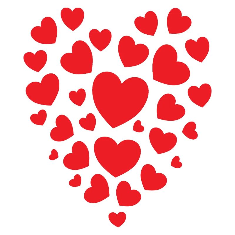 Red Heart Confetti Design Red Hearts Heart Pattern