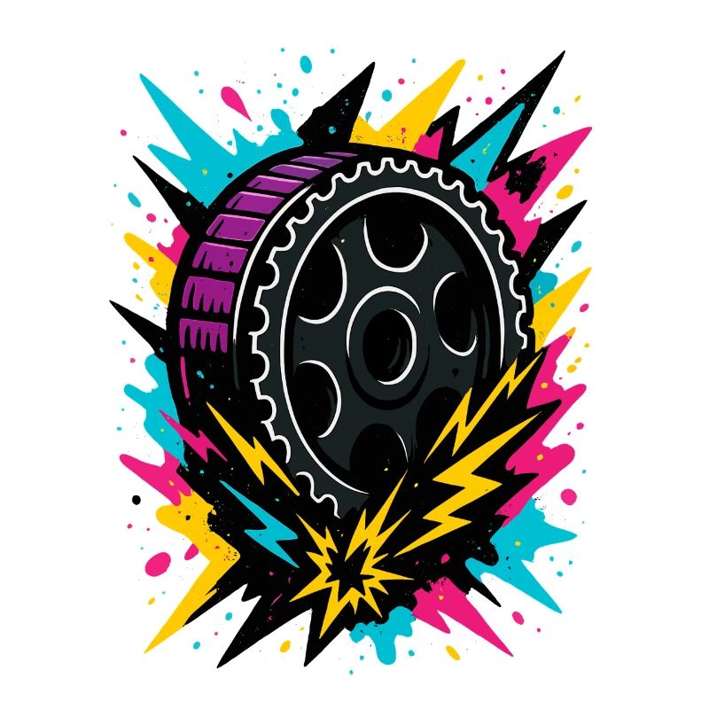 Roue de drift néon, réglage de l’orage, course