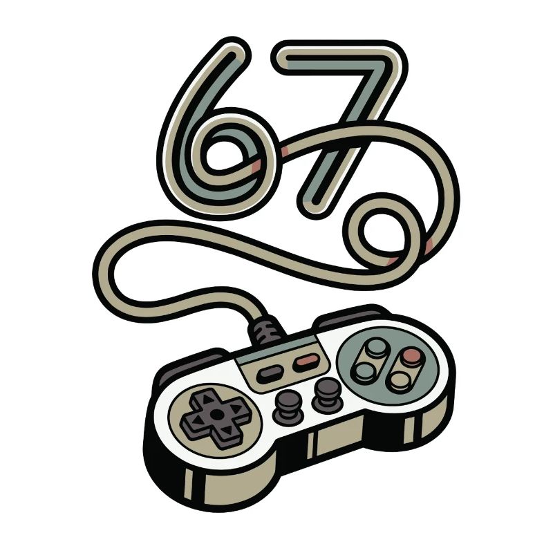 Retro Neon Controller Art 67