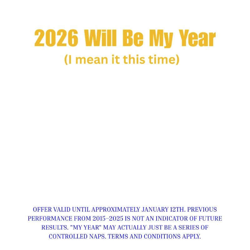 2026 sera mon année : Typographie audacieuse