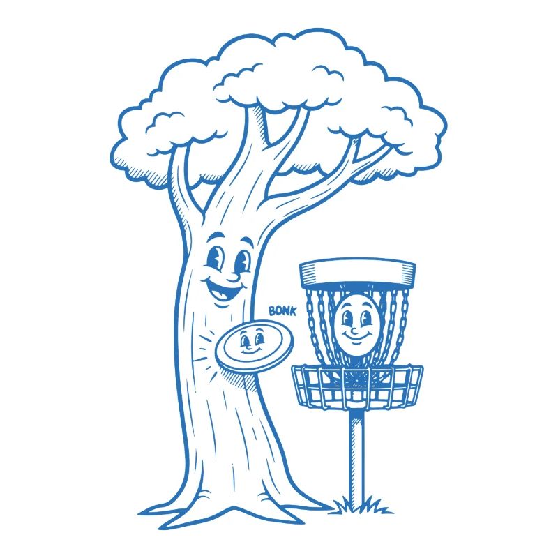 Funny Disc Golf BONK Tree And Basket Flying Disc