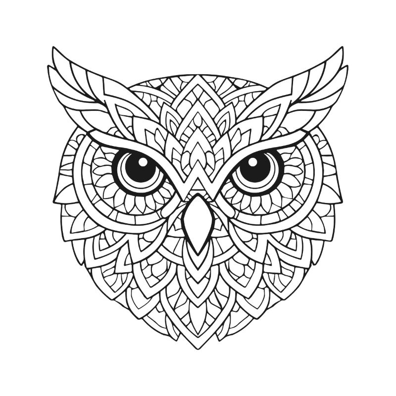 Mandala Eulen Ornament