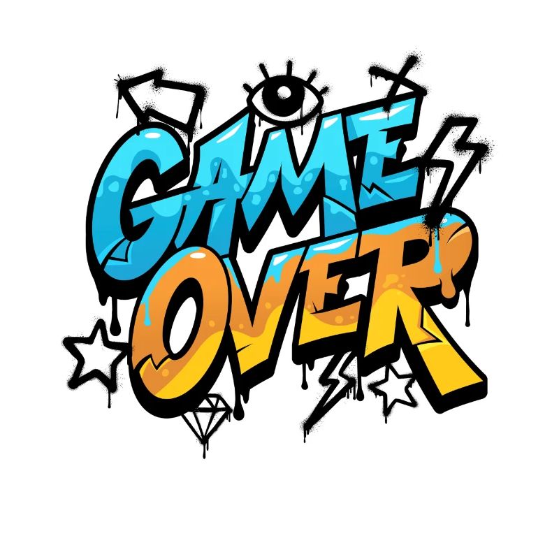 Game Over Graffiti Neon
