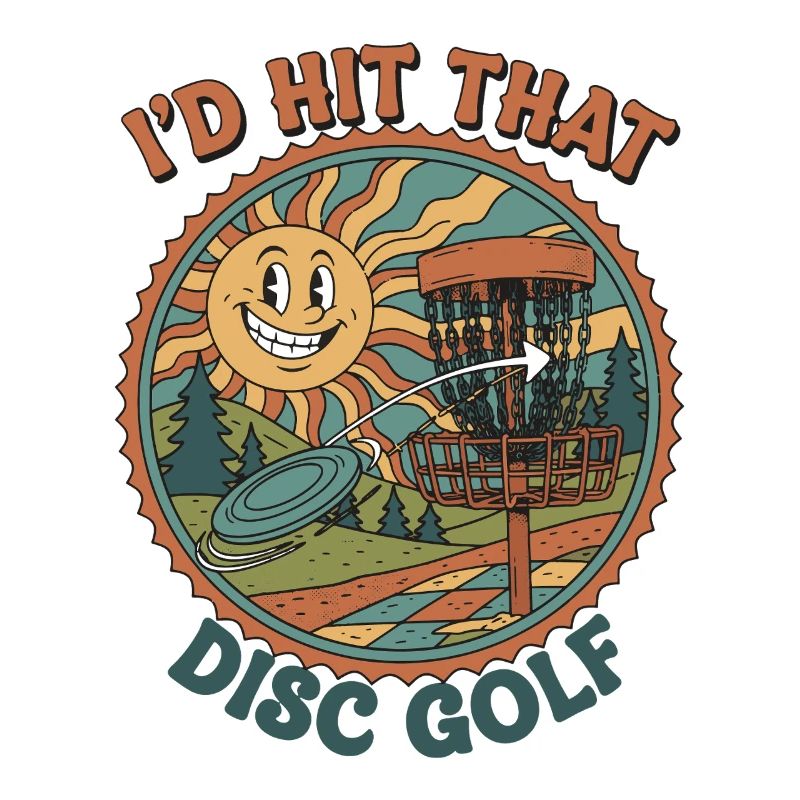Id Hit That Disc Golf Funny Disc Golfer Flying