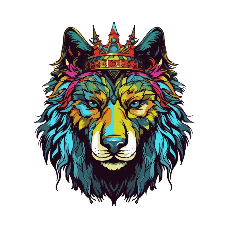 Couronne de bande dessinée Wolf
