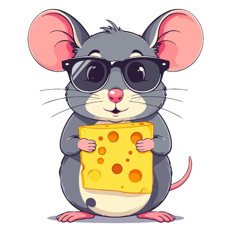 Cool Cheese Mouse with Sunglasses