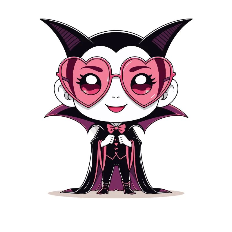 Kuschelvamp Herzbrille