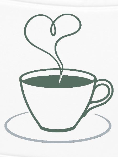 Herzdampf Kaffee Illustration
