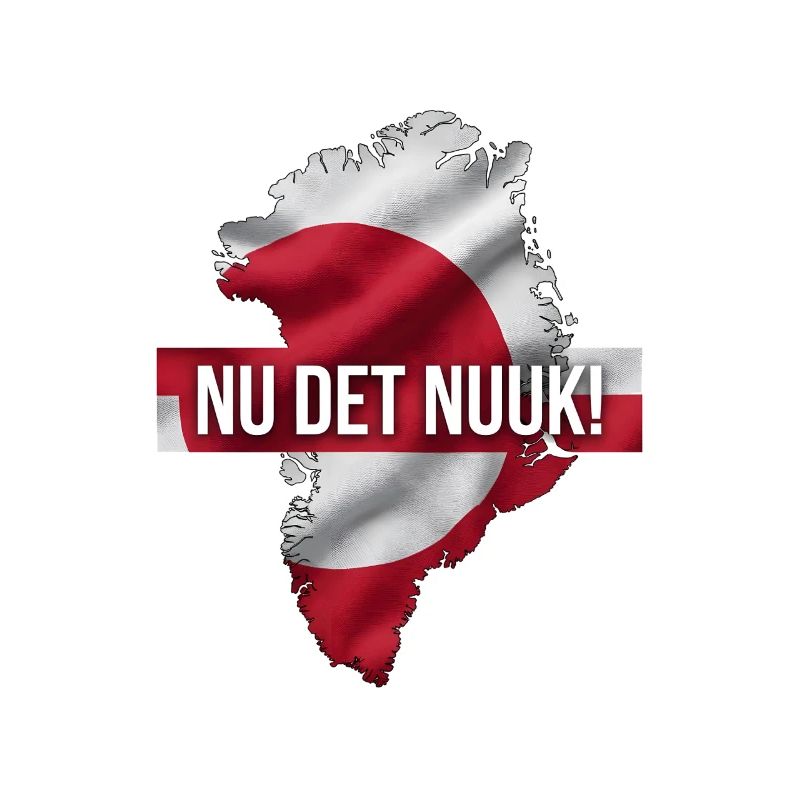 Carte du Groenland Drapeau Slogan de la capitale Nuuk