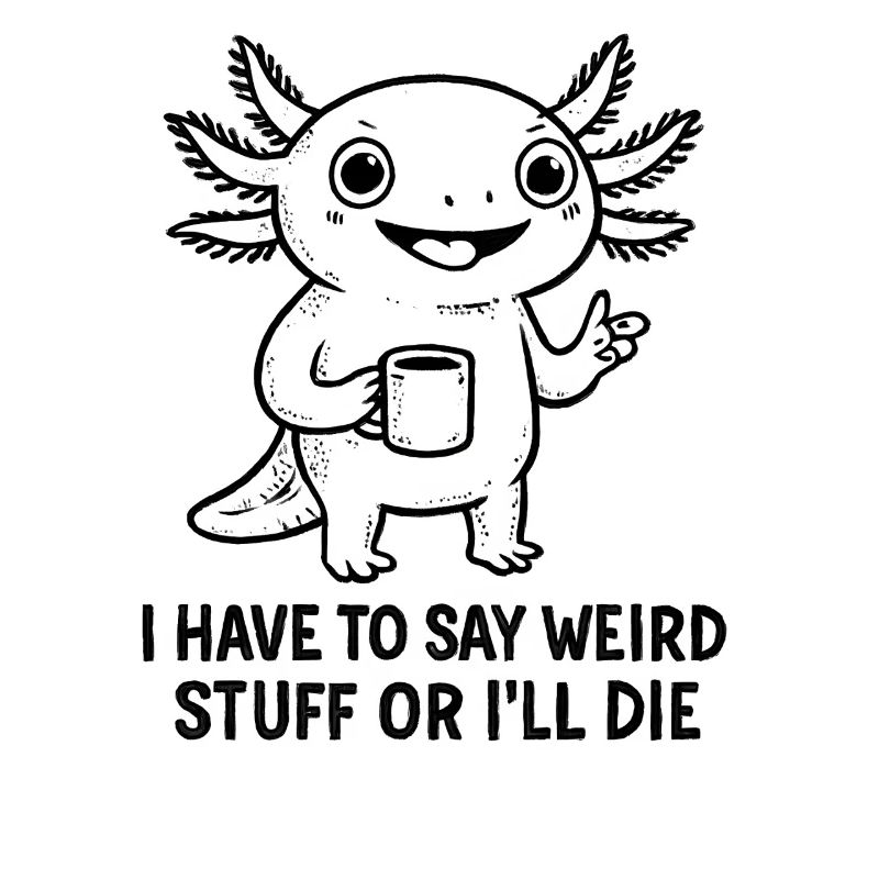 Axolotl Saying Meme Humor Funny Gift Idea