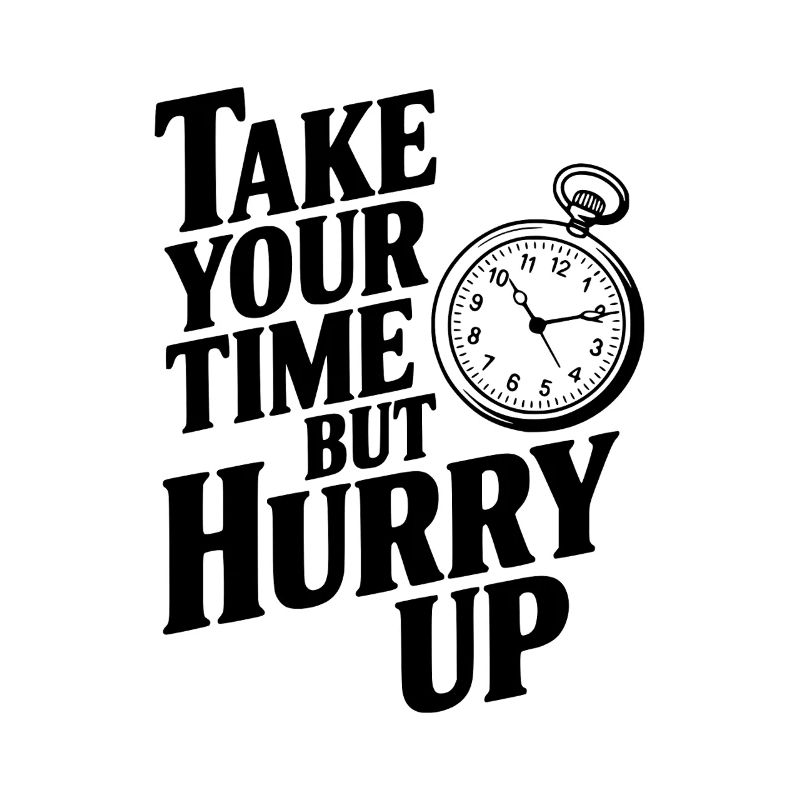 Lass dir Zeit, aber beeil dich